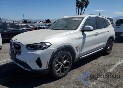 2022 BMW X3 Sdrive30I z USA, uszkodzony, nr VIN 5UX43DP01N9K68904